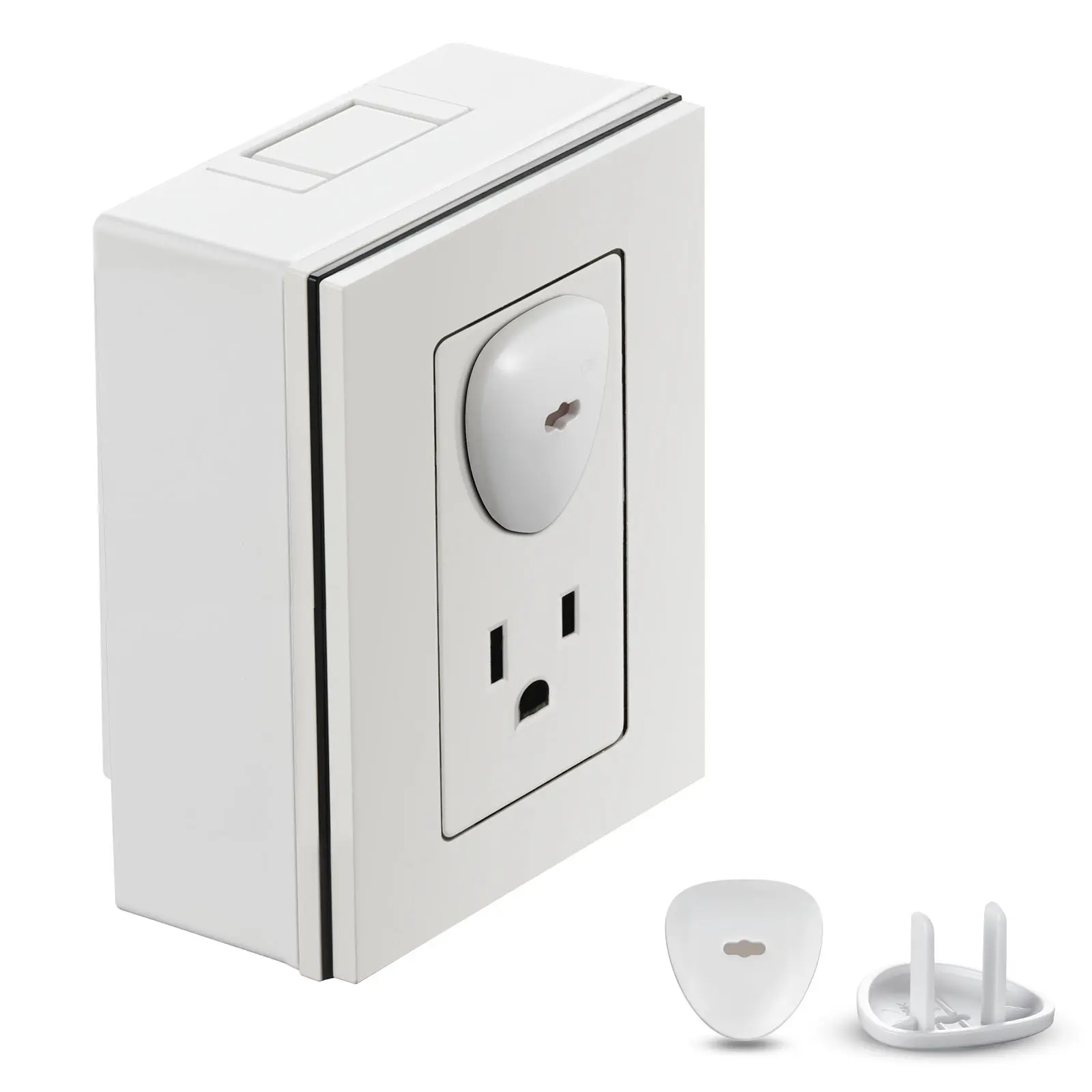Outlet Covers, 70 Pack, Plug Covers for Electrical Outlets, Secure Electric Socket Protector Caps with Shock Prevention, Easy Installation, Insulated ABS, White, Designed for Home Wall Power Sockets