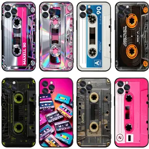 Vintage Cassette Tape Phone Case 90s Retro Mixtape Aesthetic Cover For iPhone 17 promax -11 & Samsung S26-S23 Ultra Shockproof Music Protective Cover