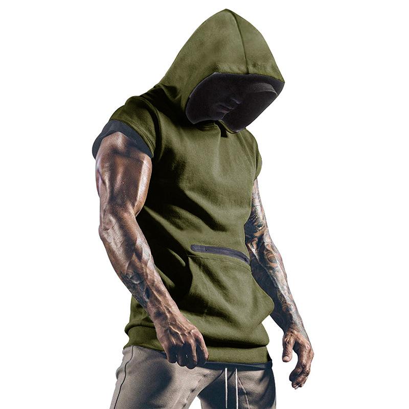 Men's Summer Sleeveless Hooded Vest Athletic, Fitness, & Outdoor Gilet |     American-Style Zip-Up Sweatshirt Vest