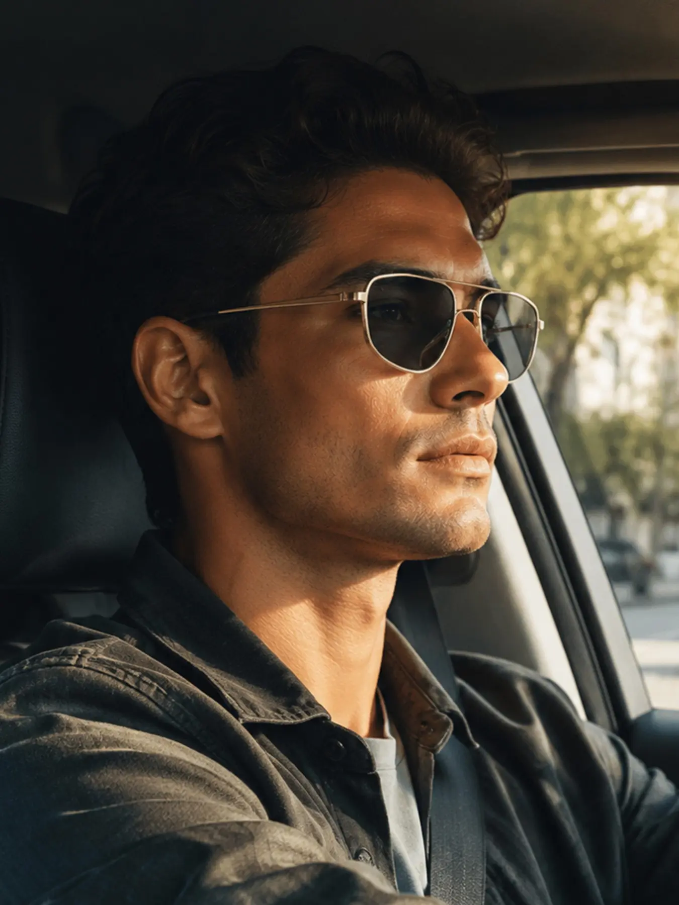 Men's Metal Square Fashion Sunglasses, Retro Korean Style, Versatile and Stylish, Perfect for Daily Wear and Vacation, UV Protection, Trendy Square Sunglasses