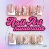 Y2K Style Press-On Nails, False Nails, 10pcs Handmade Press Ons Artificial Nails, XS-S-M-L Sizes, Perfect for Parties, Includes Jelly Glue, Crystal Stick, File