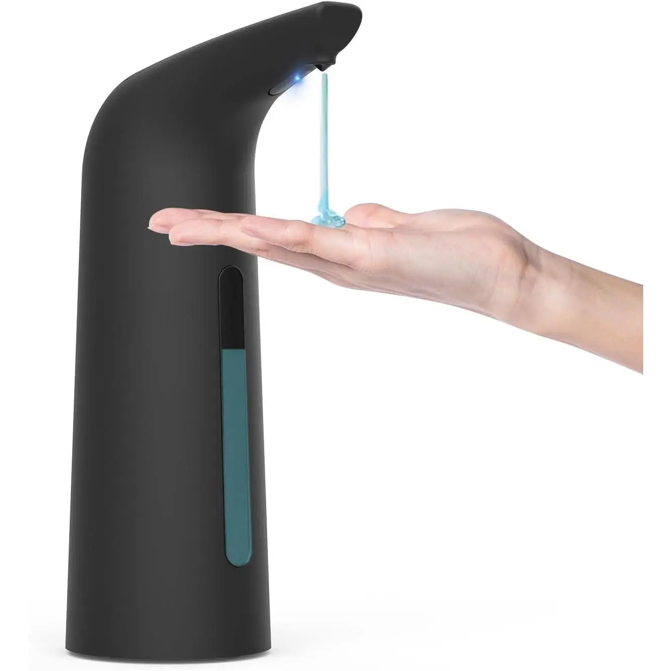 Touchless Automatic Gold Soap Dispenser, 400ML Countertop Electric Liquid Dispenser with Sensor, 4-Gear Adjustable Waterproof Black Battery-Operated Kitchen & Bathroom Soap Pump, Gold Soap Dispensers