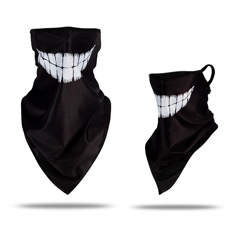 Ice silk ear mask triangular towel neck cover mesh sun protection outdoor cycling fishing windproof scarf men's and women's face towels summer Warm Compression Knee