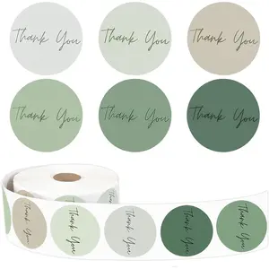 500 count Thank You Stickers Small Business 1.0 Inch Thank You for Supporting My Small Business Self-Adhesive Packing Envelopes  Wraps Labels for School Classroom Office (Green)