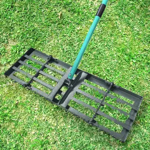Breeze Touch Lawn Leveling Rake, 30 Inch Yard Lawn Leveling for Soil with 78" Adjustable Steel Handle, Heavy Duty Effort Saving Landscape Lawn Leveler for Yard Garden Soil Sand Dirt Grass