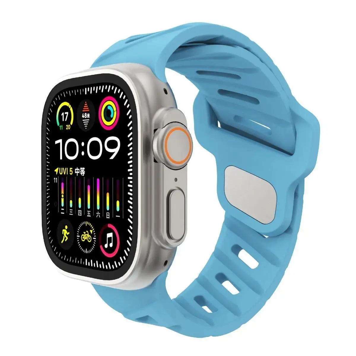 Slant Hole Breathable Silicone Smart Watch Band, Soft Wearable Replacement Strap for All Sizes, Gym-Workout Daily Accessory with Multi Colors, Accessories