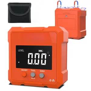 Digital Angle Gauge, Digital Level with Backlight and Magnetic Base, Compact Digital Protractor, Tool for Measuring Angles in Woodworking, Construction, and Table Sawing, Gift for Men