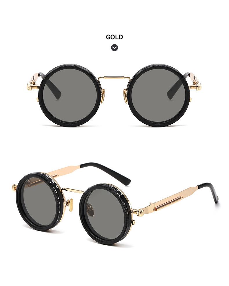 Polarized Round Sunglasses for Men Women, Retro Punk Style UV400 Protection Shades, Clear Vision Eyewear for Fishing Outdoor Activities Polarized Round Sunglasses for Men Women, Retro Punk Style UV400 Protection Shades, Clear Vision Eyewear for Fishing Outdoor Activities