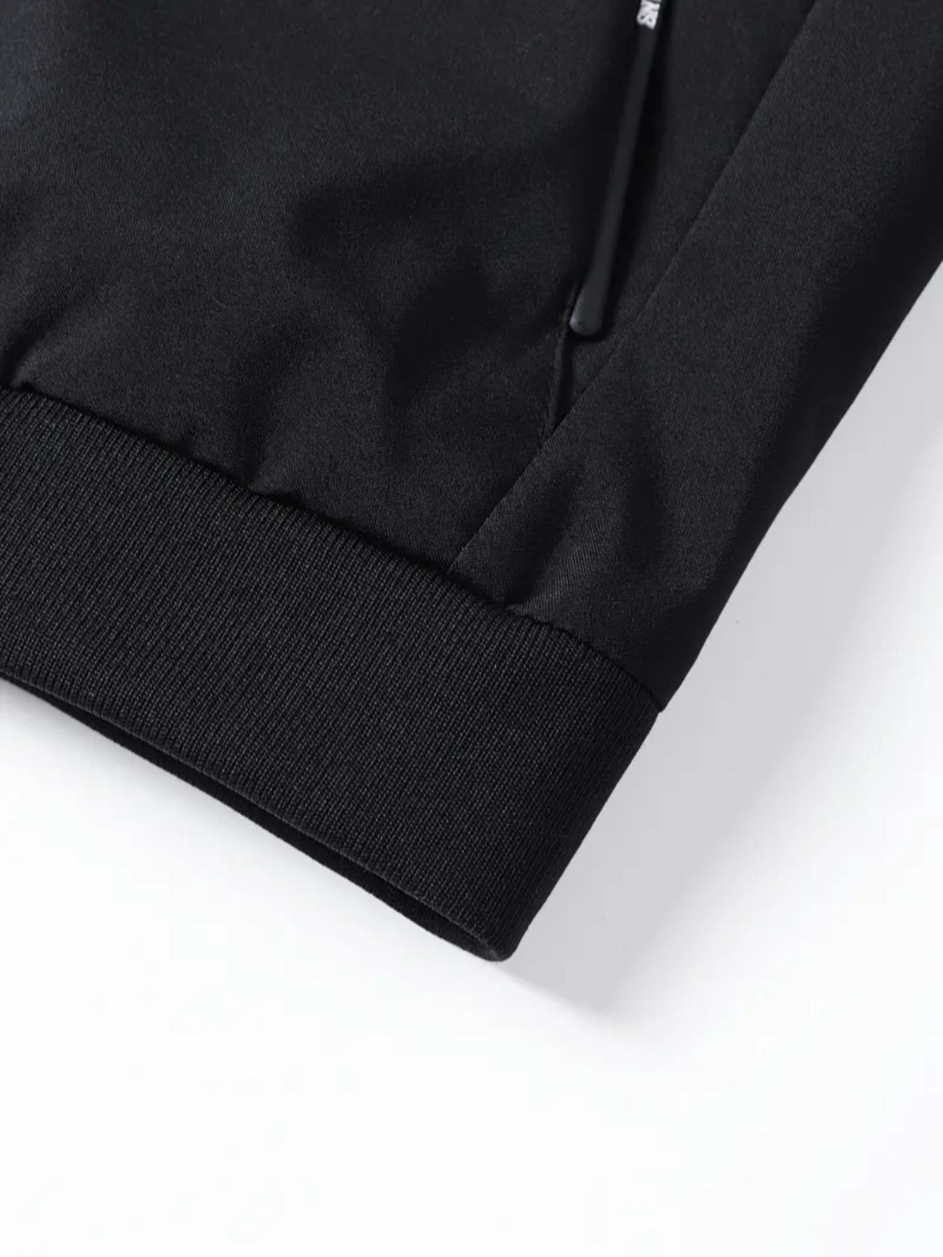 Men's Casual Windproof Jacket Outdoor Mountaineering Camping Polyester Personalized Letter Embroidery Bomber Jacket Beige Gray Qh Long Sleeve Zipper Daily Fashion Wear