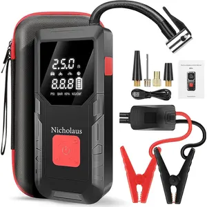 12V Car Jump Starter, 8000mAh 2800A Battery Booster with 150PSI Air Compressor. Portable Smart Jump Box & Charger, Compact QB08L Design, Safe for 6.0L Gas & 3.0L Diesel Engines