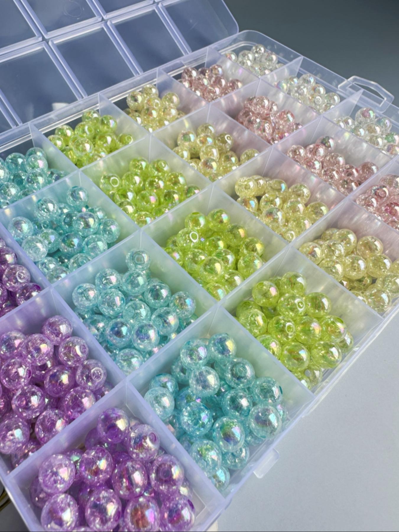 8mm/10mm Crack Bead, Acrylic Bead Mix, DIY Jewelry Making Supplies for Necklace & Bracelet, Fashion Accessories for Women & Girls