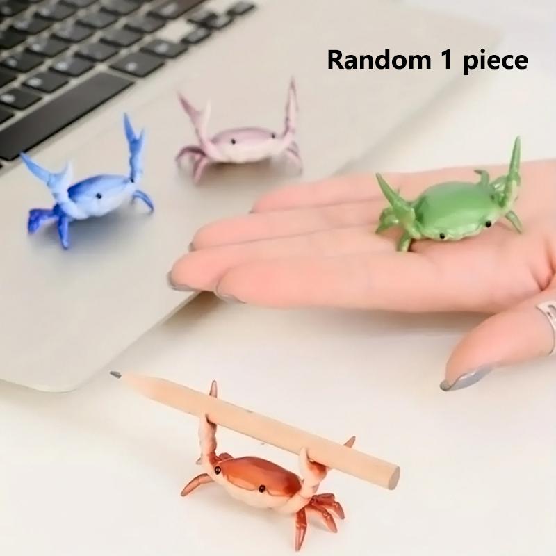 Realistic Crab Shaped Pen Holder, 1 Count Creative Cute Desktop Pen Stand, Decorative Desk Ornament for Office and Home, Desk Accessories, Summer Gifts, Office Stationery Supplies, Room Decor, Fall Decor, Birthday Gifts, Home Decor,&nbsp;Pencil Holder