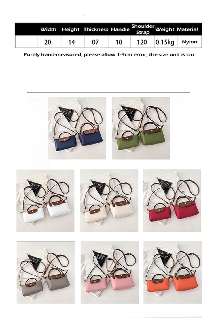 BIGWIG Nylon Mini Dumpling Bag, Waterproof Mini Coin Purse, Shoulder Bag, Crossbody Bag, Handbag, Versatile Daily Bag, Retro Style Bag, Soft Collapsed Shoulder Bag