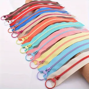20pcs Durable 8-Inch Nylon Coil Zippers with Easy-Pull Rings, Multi-Color Pack for DIY Sewing & Tailoring, Smooth Zippers