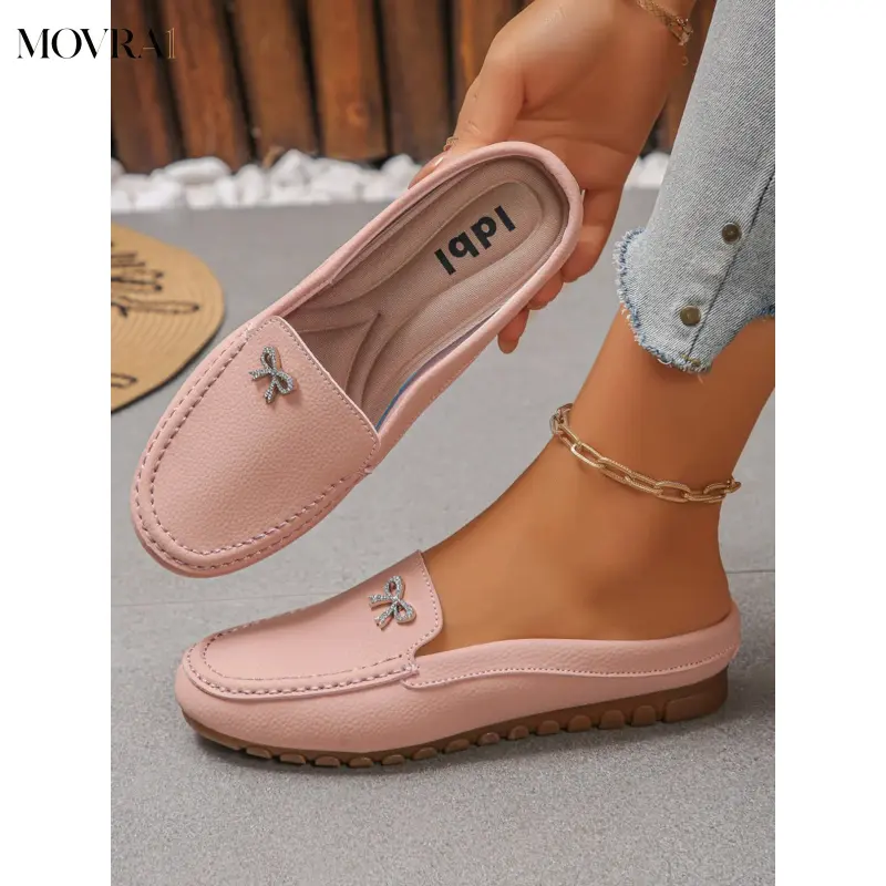 MOVRA1 2026 New Women's-On Sandals, Lazy Style Soft Rubber Sole Beach Shoes, Thick Bottom, Wearable Outdoor Footwear, Elegant Footwear, Thick Sole Mules, Soft Soled Mules