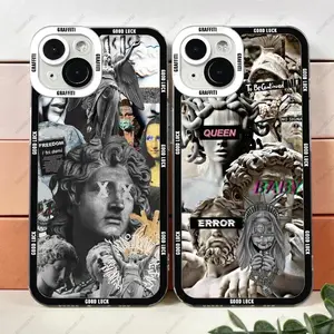 Cool A-Aesthetic Statue Art Phone Case For iPhone 17 Air 16 15 14 13 12 11 Pro Max Plus  Luxury Transparent Soft Funda