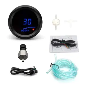 52mm Blue LED Car Digital Gauge Automobile Boost Gauge with New Sensor