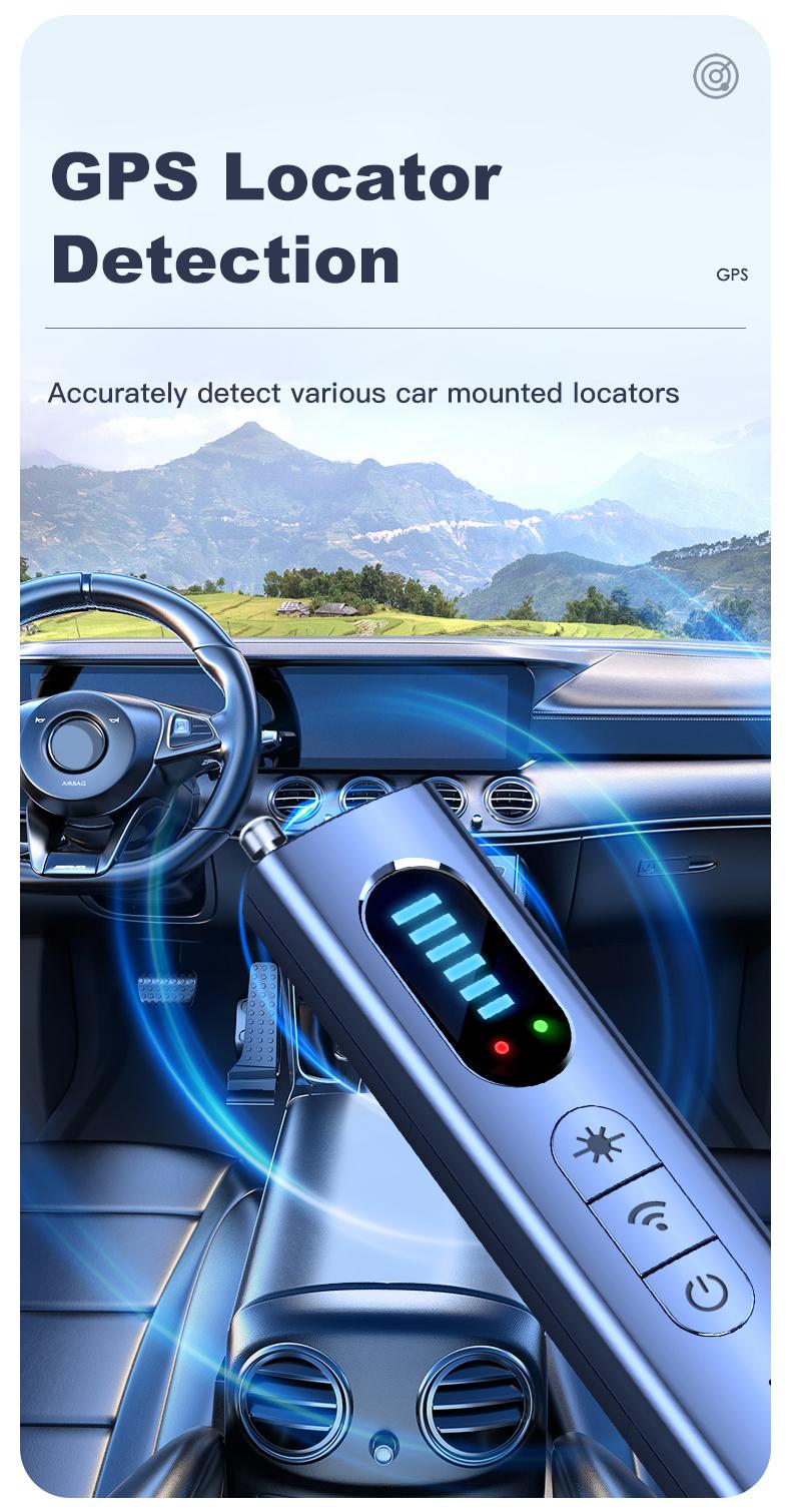 Multi-Functional RF Signal DetectorHidden Camera Detector Anti-Spy Car GPS Tracker Listening Device Bug RF Wireless All Signal Scanner Gadget Security Protection