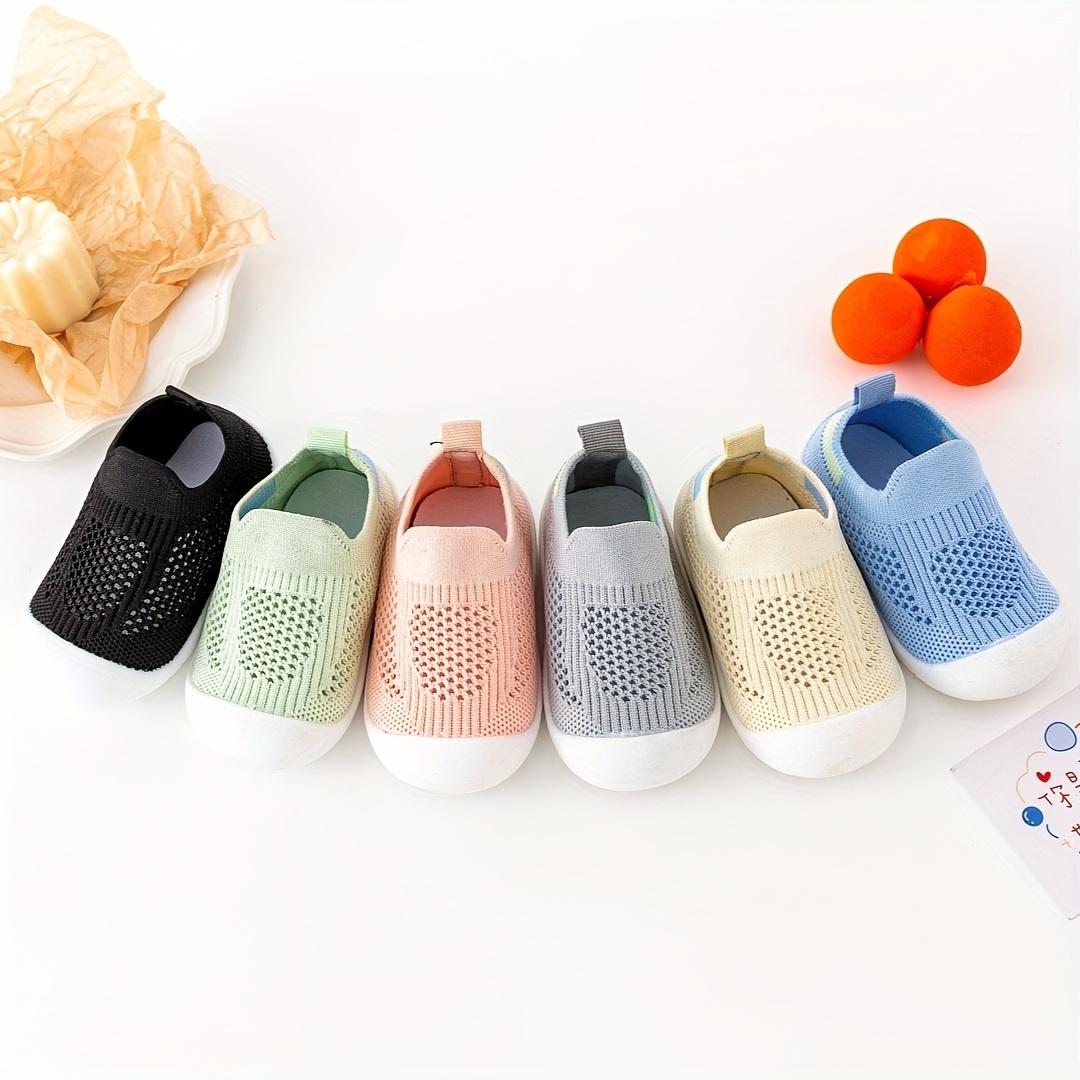 New(New)A Pair of Fashionable Breathable Mesh Solid Color Baby Walking Shoes, New Summer 2026 Style with Soft Anti-Slip Sole, 0-24 Months Slip On Toddler Training Shoes in Multiple Colors