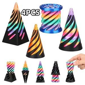 3D Printed Stress Relief Toy, Spiral Structure Fidget Spinner, Stress Relief Fidgeting, Educational Puzzle Toy for Ages 12+, Ideal for Anxiety Reduction, Stress Relief Tools