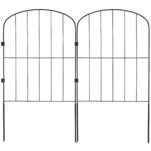 VEVOR Garden Fence, 24in(H)x30ft(L) Animal Barrier Fence, Underground Decorative Garden Fencing with 2 Inch Spike Spacing, Metal Dog Fence for the Yard and Outdoor Patio, 28 Pack