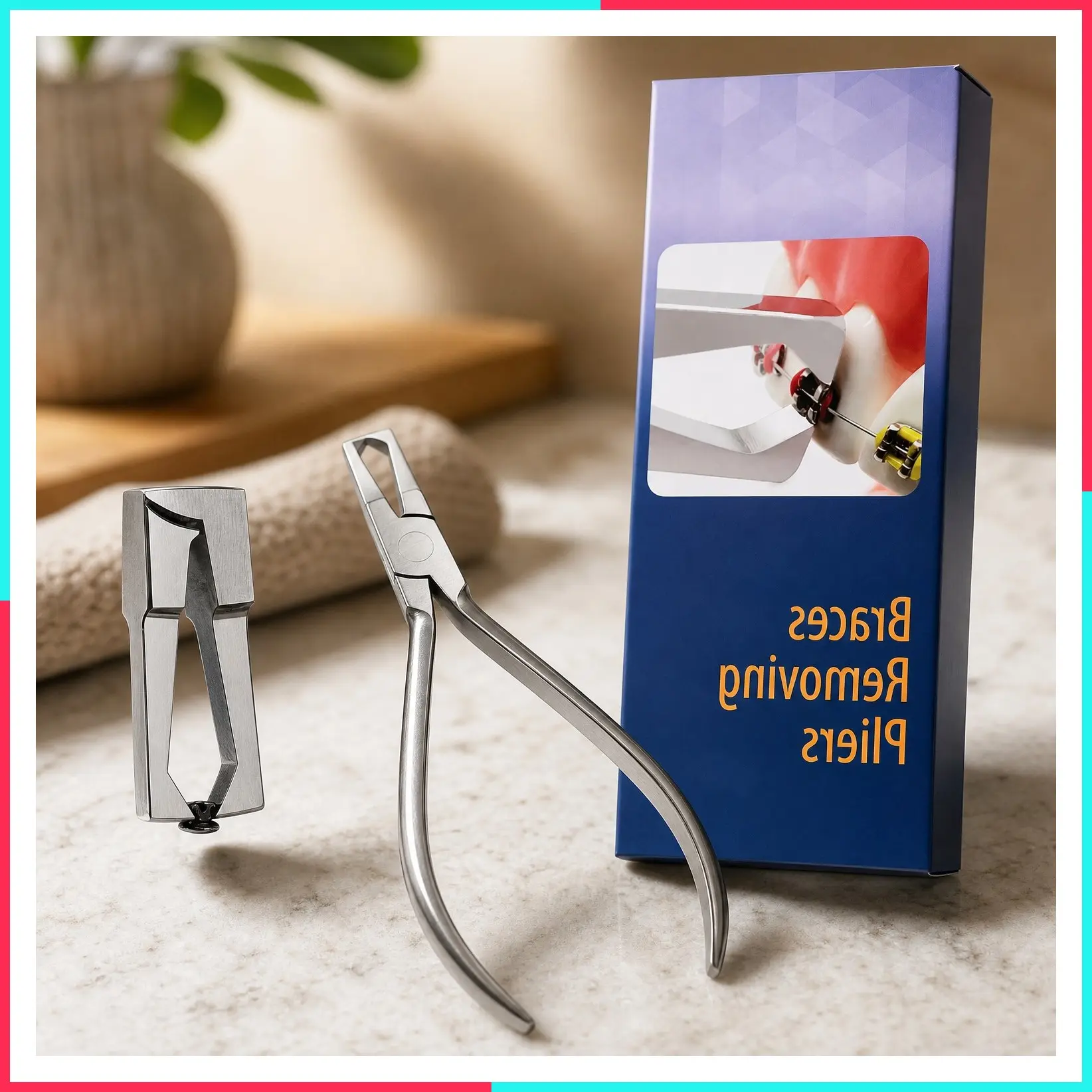 Orthodontic Bracket Removing Pliers, Braces Removal Tool, Medical Grade Stainless Steel, Autoclavable, Easy to Use