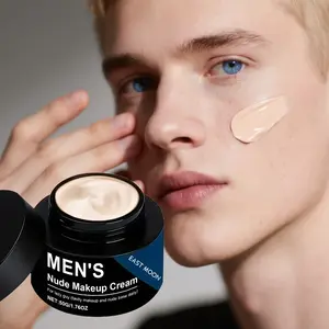 50g - Men's BB Cream, Natural Nude Color, Lightweight and Hydrating Texture, Conceals, Waterproof, Sweatproof, Long-Lasting, Refreshing and Non-Sticky - Suitable for All Skin Types, Ideal for Daily Commutes