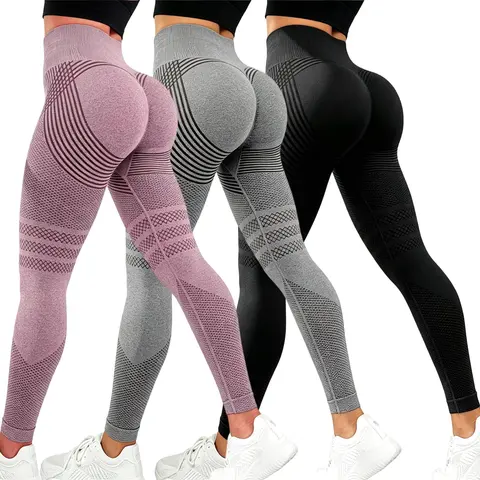 RICH BRIA 3D Scrunch Butt Lifting Leggings - High Waisted Compression Seamless Tummy Control Butt Sculpting Workout Pants Anti Cellulite Yoga Tights for Women - Firm & Smooth Gym Activewear XS-4XL