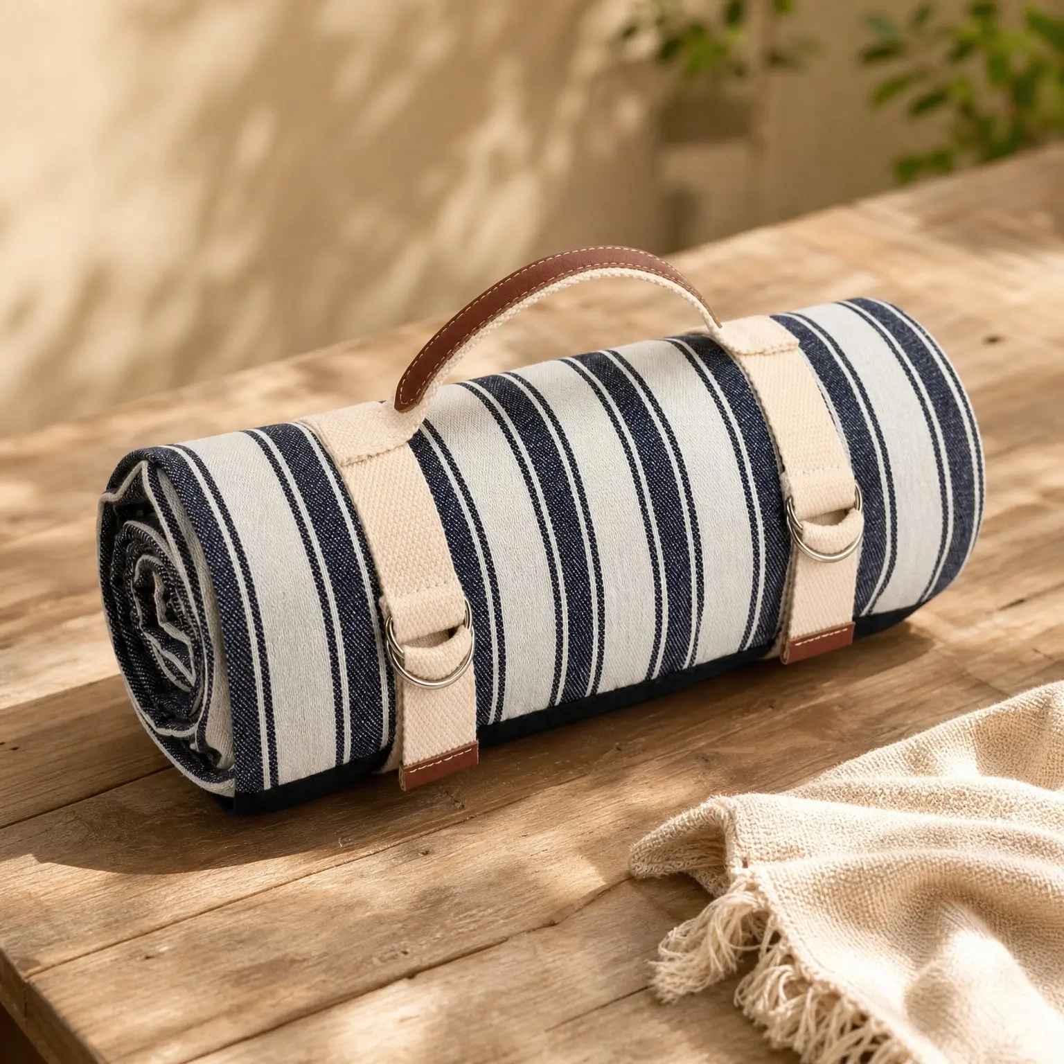 Waterproof Machine Washable Picnic Blanket, Berry Blue - Portable Sandproof Camping Blanket with Carry Strap, 78x57 Inch Large Beach Mat for Park, Grass, Hiking, Concerts, IndoorGift