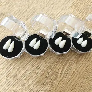 Vampire Teeth Fangs Dentures Props Halloween Costume Props False Teeth Solid Glue Denture Adhesive Halloween Party Decor