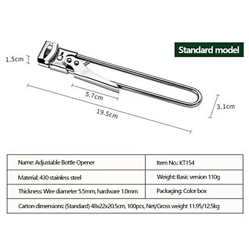 Adjustable Stainless Steel Jar Opener with Rotating Design for Bottles & Fruit Cans - Creative Labor-Saving Tool for Home & Kitchen Use