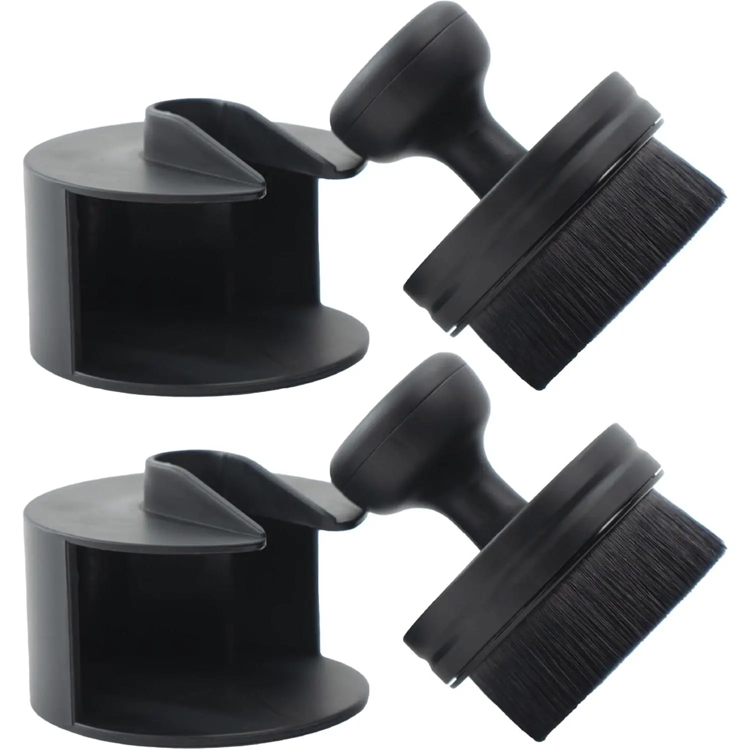 2PCS Tire Shine Applicator Brush, Tire Dressing Brush with Storage Stand, Car Detailing Tool for Tire Care, Wheel Cleaning, Auto Wash and Vehicle Maintenance, 2.3 Inch