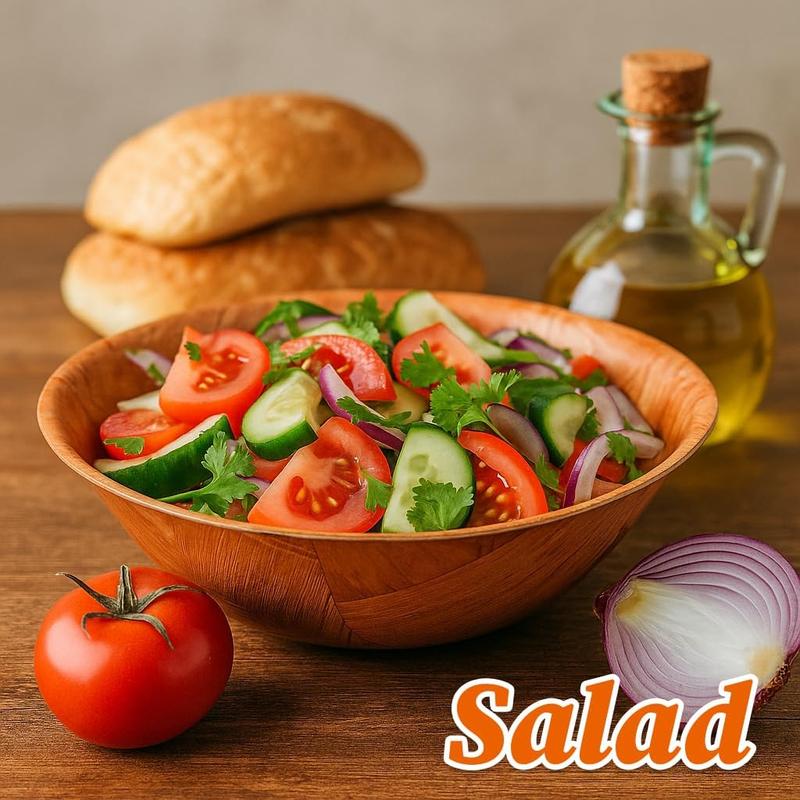 8 Pack Wooden Woven Salad Bowl, 8 Inch Stackable Round Serving Bowl, Rustic Mixing Bowl for Salad, Fruits, Vegetables, Birch 8 Pack Wooden Woven Salad Bowl, 8 Inch Stackable Round Serving Bowl, Rustic Mixing Bowl for Salad, Fruits, Vegetables, Birch