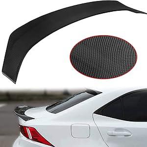 Rear Trunk Spoiler Wing Lid Compatible with 14-20 Lexus IS200T IS250 IS300 IS350 Carbon Fiber Style Durable Plastic