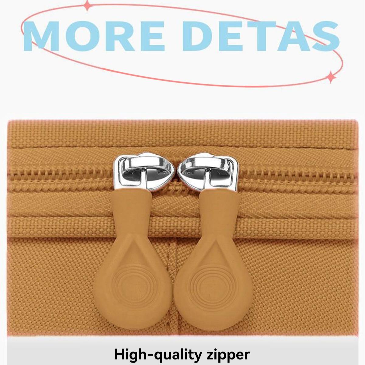 Cartoon Bear Pattern Backpack, 1 Count Large Capacity Waterproof with 6 Counts Badge & 3 Counts Cards & 1 Count Plush Pendant, Cute Versatile Backpack, Wear-resistant and Dirt-resistant Backpack for Students