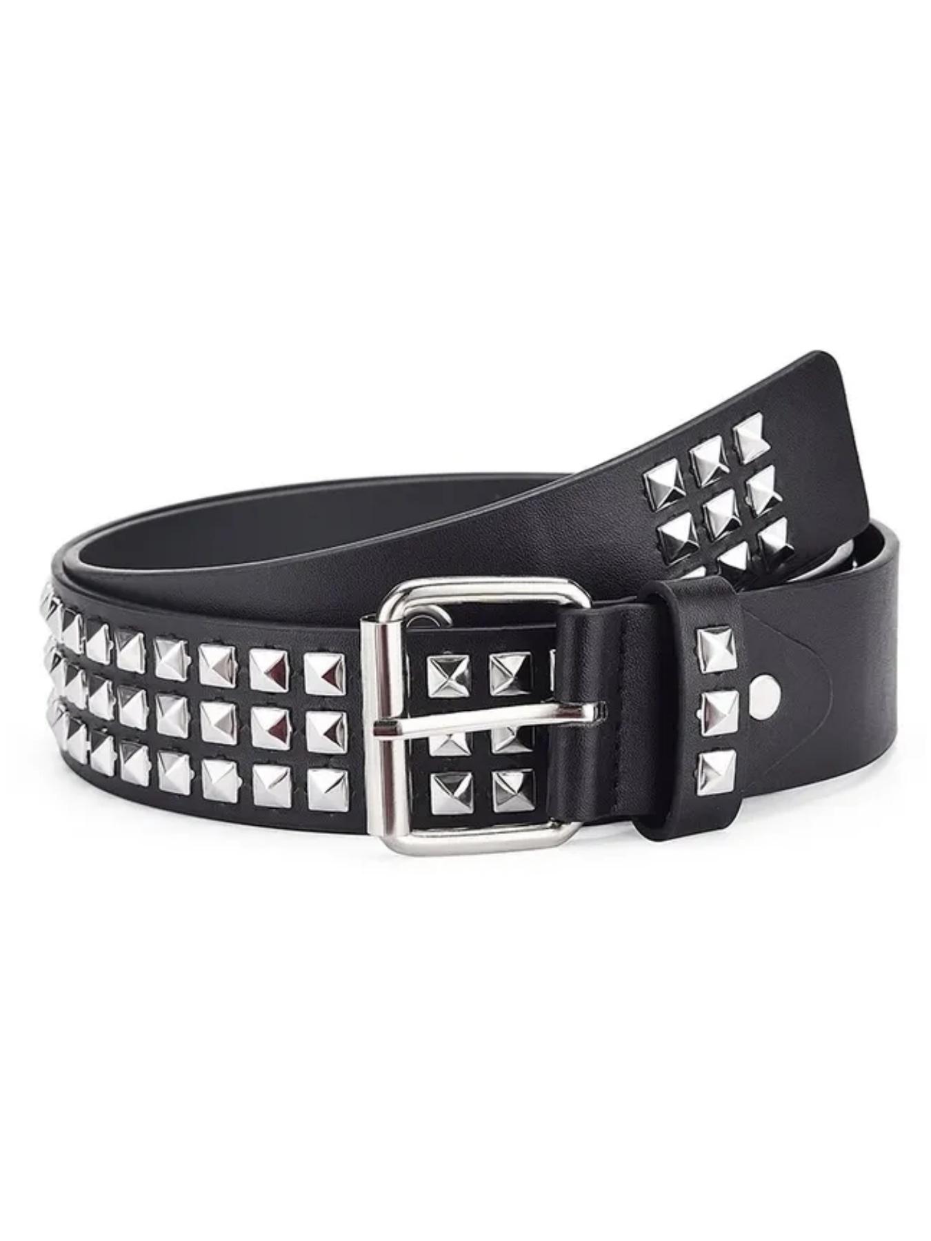 Punk Style Studded PU Leather Belt, Fashion Belt for Party, Daily Clothing Decor, Trendy All-match & Exquisite Belt for Birthday Gift, Studded Waist Belt, Belts Men, Design Belt, Cool Belts Punk Style Studded PU Leather Belt, Fashion Belt for Party, Daily Clothing Decor, Trendy All-match & Exquisite Belt for Birthday Gift, Studded Waist Belt, Belts Men, Design Belt, Cool Belts