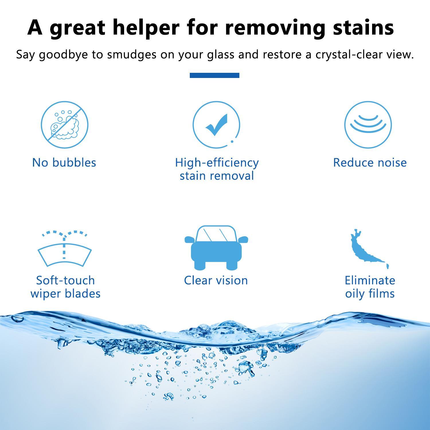 Solid Wiper Cleaner 30pcs, Concentrated Washer Fluid, Car Windshield Wiper Washer Fluid, Solid Wiper Effervescent Tablet Concentrated