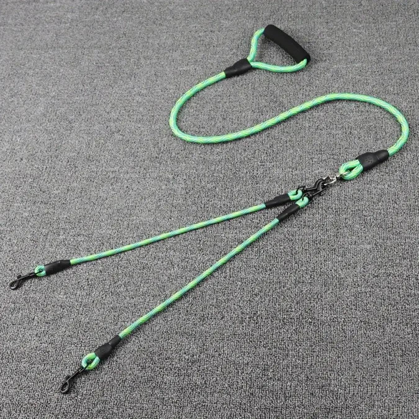 Double-ended Dog Leash, 1 Set Removable Wave Pattern Pet Leash, Pet Traction Rope, Anti-winding Pet Supplies for Outdoor Walking, Dog & Cat Accessories, Removable Components