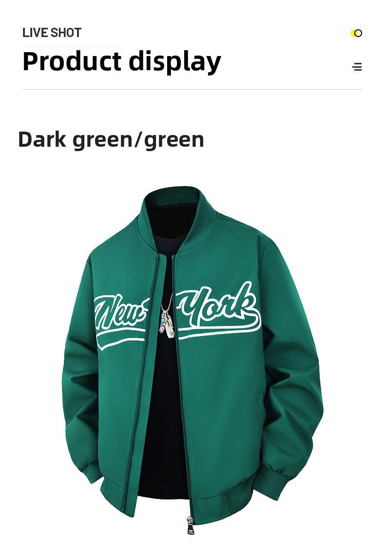 2026 New Men's Baseball Jacket with Stand Collar Popular American Style Jacket for Menswear Coats