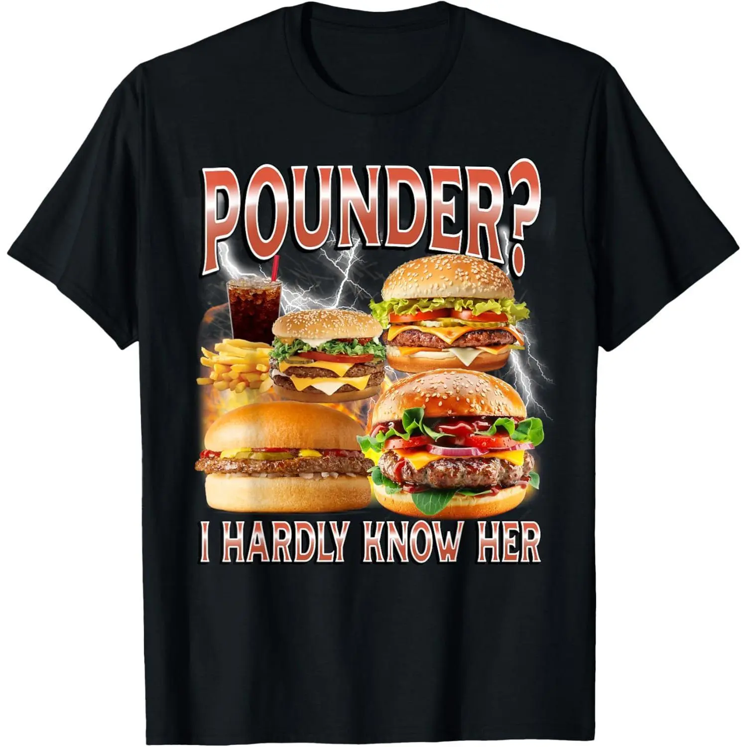 Women's 'Pounder I Hardly Know Her' Meme Slogan Tee - Crew Neck Short Sleeve Graphic Print T-Shirt, Breathable Cotton Clothes, Loose-Fitting Classic Casual Top, Machine Washable 1-Piece Womenswear Basics