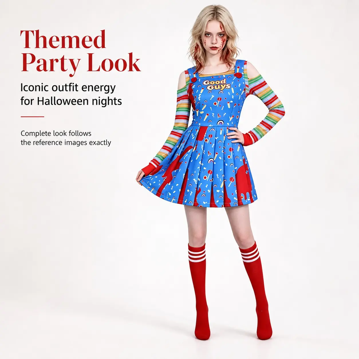 Women Themed Cosplay Costume, Matching Style Available For Mother & Daughter, Halloween Carnival Party Outfit
