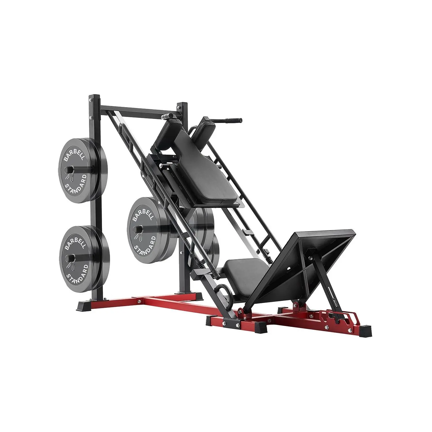 VEVOR Leg Press Hack Squat Machine, Adjustable Leg Press Combo with Linear Bearing and Weight Storage, Lower Body Special for Home Gym, Leg Exercise Equipment for Quads, Hamstring, Glutes, Calve