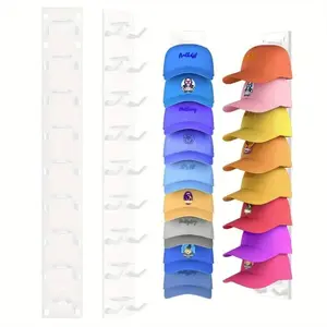 Hat Organizer for Baseball Caps, Wall Mount Holder for Up to 18 Hats, Over-The-Door Storage for Closet & Bedroom, 1pcs/2pcs Set, Hat Hanger