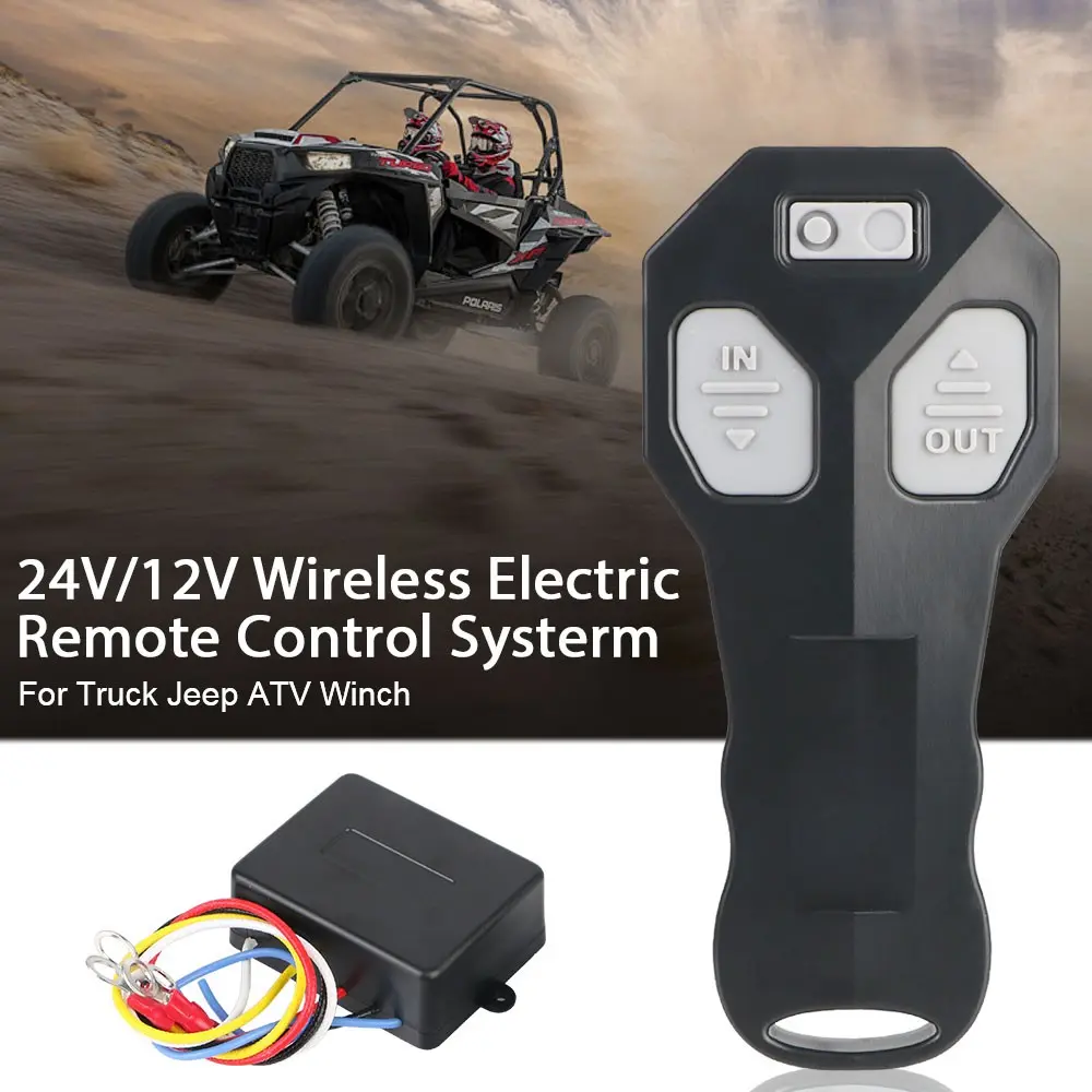 12V/24V Wireless Winch Remote Controller｜Dual Transmitter For Offroad Jeep ATV Recovery Truck
