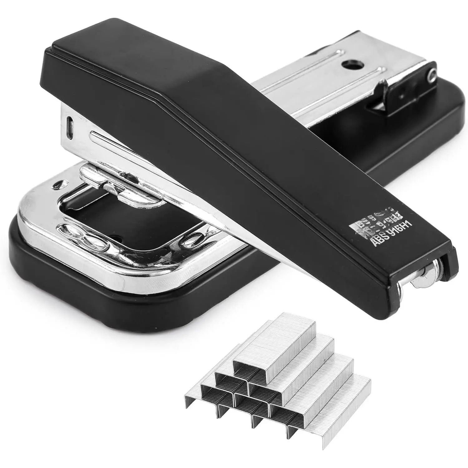 Desktop Stapler Swing-Arm Stapler with 50 Sheet Capacity, 180 Rotation Design, Swivel Stapler with 1000  for Booklet Binding, Durable Staplers for Office School  (Black)