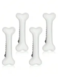 4pcs White Bone Plastic Bangs Side Hair Clips, Simple & Creative Alligator Hair Clips, Suitable For Cosplay Claw Clips Hair Claws Hair Barrettes, School Stuff, Hair Accessories, Head Accessories, Hair Accessories For Women, Hairpin