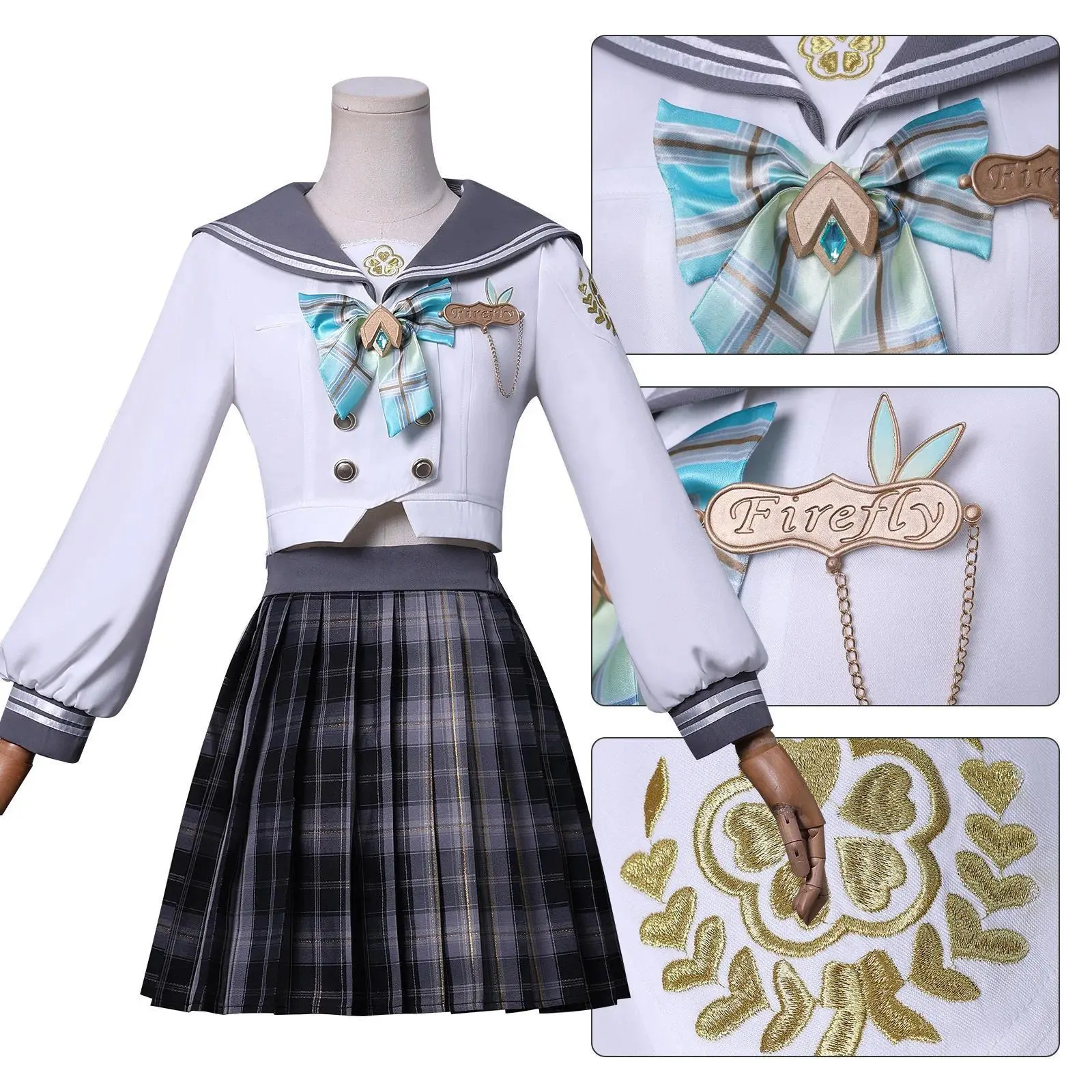 Firefly Cosplay Costume Game Honkai: Star Rail Cosplay JK Dress Women Skirt Outfit Carnival Activity Role Play Clothing Outfit