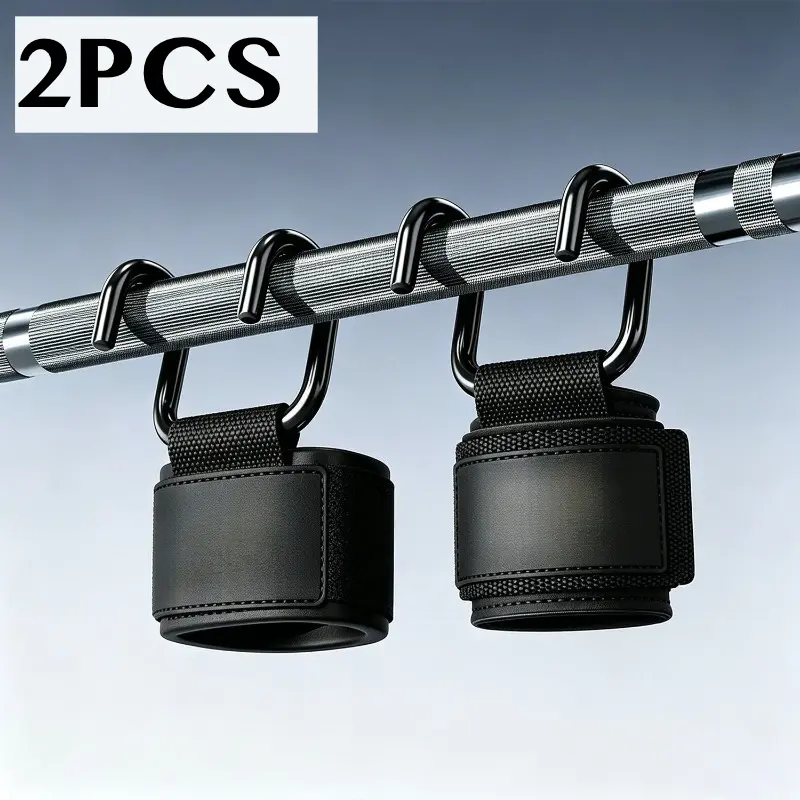 2pcs Pull-up Help Hook Fitness Bracer Anti-release Hand Hanging Horizontal Bar Auxiliary Device Men's Hard Pull Grip Hook Gloves