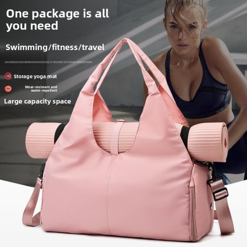 All In One Yoga Mat Tote Bag | Water Resistant with Separate Shoe Pocket for Gym Beach Travel