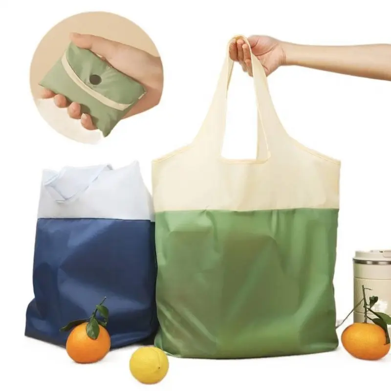 (3-Pack) Eco Friendly Reusable Waterproof Shopping Bag Foldable Portable Storage Organizer Large Capacity Grocery Tote Laundry Box Home